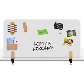 Legamaster Whiteboard-Tischtrennwand Elements, Stahl emailliert, inkl. 2 Tischklemmen, B 1200 x H 600 x T 11 mm